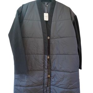 Eileen Fisher RECYCLED NYLON WITH BOILED WOOL COAT IN RESPONSIBLE WOOL